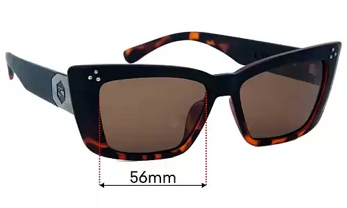 Sunglass Fix Ersatzgläser für Carve Dixie - 56mm Wide Carve Dixie Ersatzlinsen 56mm wide