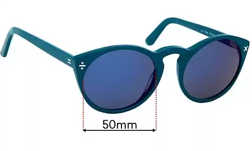 Derek Cardigan Ash Replacement Lenses - 50mm Sunglass Fix Replacement Lenses for Derek Cardigan Ash - 50mm Wide