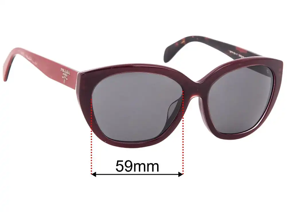 Sunglass Fix Ersatzgläser für Prada SPR16X-F - 59mm Wide Sunglass Fix Ersatzgläser für Prada SPR16X-F - 59mm Wide