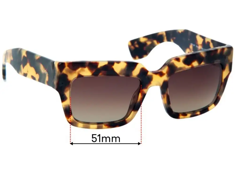 Sunglass Fix Ersatzgläser für Prada SPR 28P - 51mm Wide Sunglass Fix Ersatzgläser für Prada SPR 28P - 51mm Wide