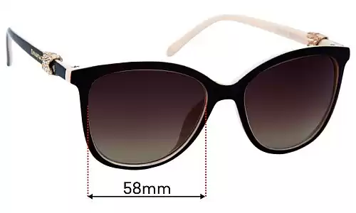 Sunglass Fix Ersatzgläser für Tiffany & Co TF4126 - 58mm Wide Tiffany & Co TF4126 Ersatzlinsen 58mm wide