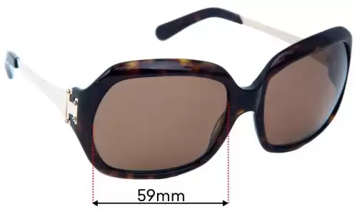 Sunglass Fix Ersatzgläser für Tory Burch TY 7009 - 59mm Wide Tory Burch TY 7009 Ersatzlinsen 59mm wide