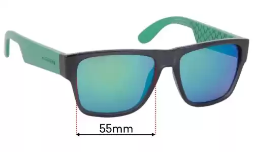 Sunglass Fix Ersatzgläser für Carrera 5002 - 55mm Wide Carrera 5002 Ersatzlinsen 55mm wide