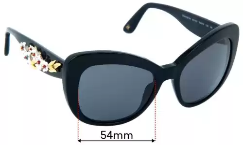 Dolce & Gabbana DG4230-M Replacement Lenses - 54mm Dolce & Gabbana DG4230-M Replacement Sunglass Lenses - 54mm