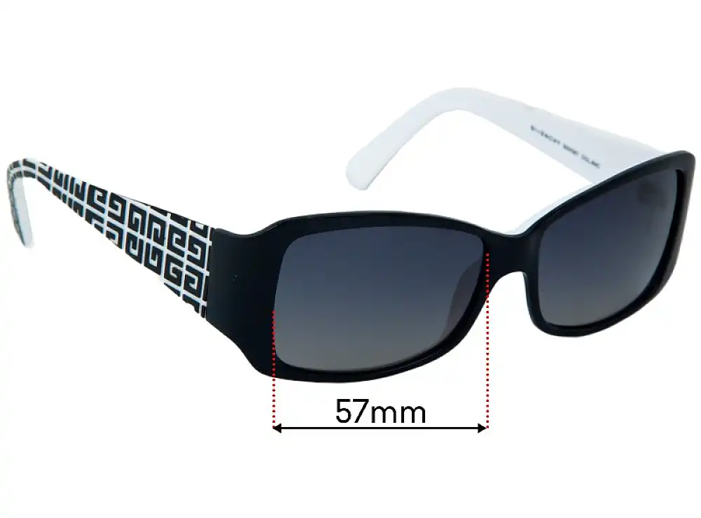 Sunglass Fix Replacement Lenses for Givenchy SGV567 - 57mm Wide Sunglass Fix Replacement Lenses for Givenchy SGV567 - 57mm Wide