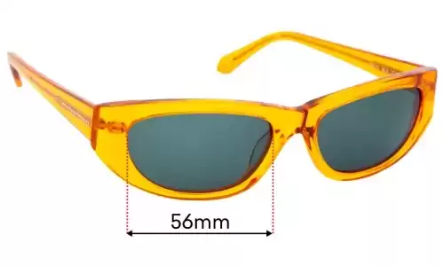 Sunglass Fix Ersatzgläser für Karen Walker Paradise Lost - 56mm Wide Karen Walker Paradise Lost Ersatzlinsen 56mm wide