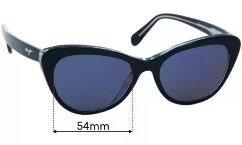 Sunglass Fix Ersatzgläser für Maui Jim MJ818 Kalani - 54mm Wide Maui Jim MJ818 Kalani Ersatzlinsen 54mm wide