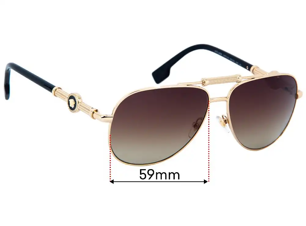 Versace MOD 2236 Replacement Lenses - 59mm Versace MOD 2236 Replacement Lenses - 59mm