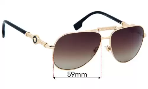 Versace MOD 2236 Replacement Lenses - 59mm Versace MOD 2236 Replacement Sunglasses Lenses - 59mm
