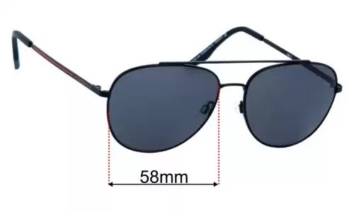 Replacement Lenses for Converse CV103S Sun Rx - 58mm Wide Sunglass Fix Replacement Lenses for Converse CV103S Sun Rx - 58mm Wide