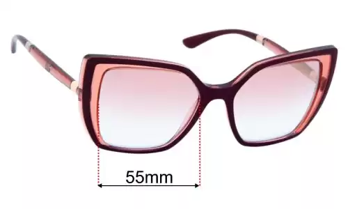 Dolce & Gabbana DG6138 Replacement Lenses 55mm Dolce & Gabbana DG6138 Sunglasses Replacement Lenses 55mm