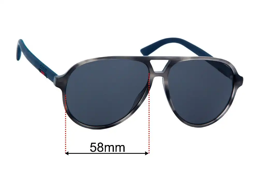Sunglass Fix Ersatzgläser für Gucci GG0423S - 58mm Wide Sunglass Fix Ersatzgläser für Gucci GG0423S - 58mm Wide