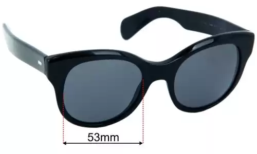 Sunglass Fix Ersatzgläser für Oliver Peoples Jacey OV5234 - 53mm Wide Oliver Peoples Jacey OV5234 Ersatzlinsen 53mm wide