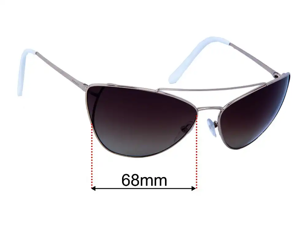 Replacement Lenses for Prada SPR65V - 68mm Wide Replacement Lenses for Prada SPR65V - 68mm Wide