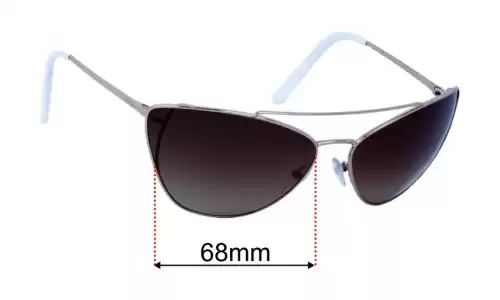 Replacement Lenses for Prada SPR65V - 68mm Wide Sunglass Fix Replacement Lenses for Prada SPR65V - 68mm Wide