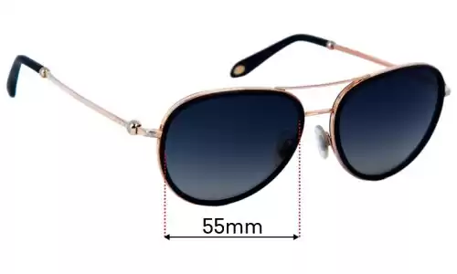 Sunglass Fix Ersatzgläser für Tiffany & Co TF3059 - 55mm Wide Tiffany & Co TF3059 Ersatzlinsen 55mm wide