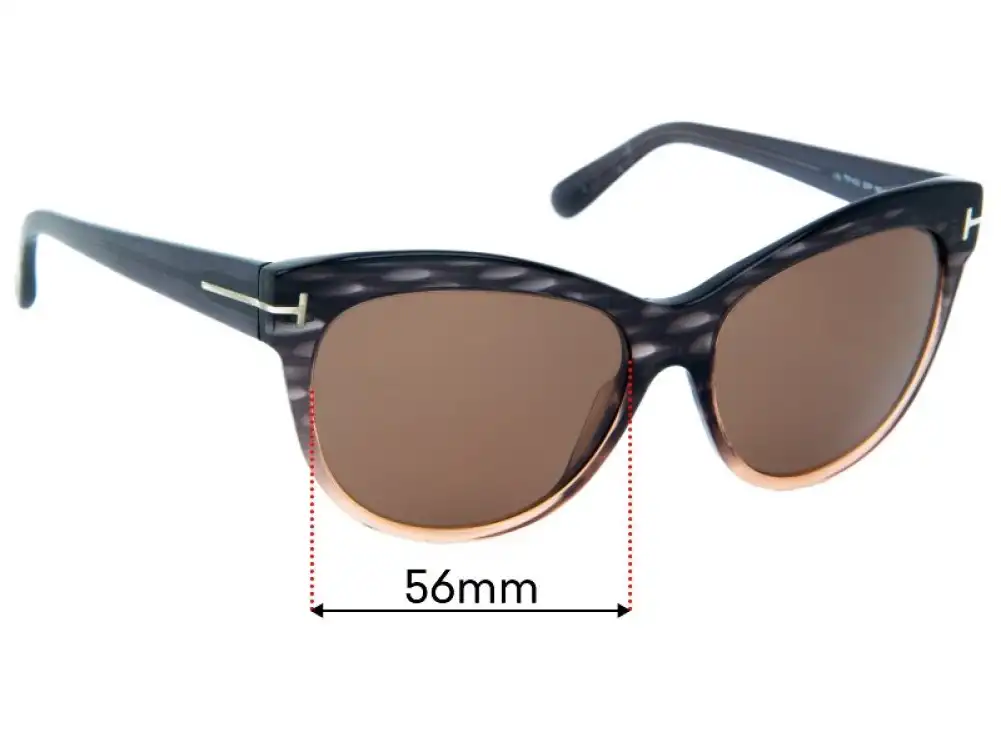 Tom Ford Lily TF430 Replacement Lenses - 56mm Tom Ford Lily TF430 Replacement Lenses - 56mm