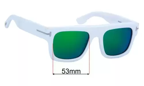 Sunglass Fix Ersatzgläser für Tom Ford Fausto TF711 - 53mm Wide Tom Ford Fausto TF711 Ersatzlinsen 53mm wide
