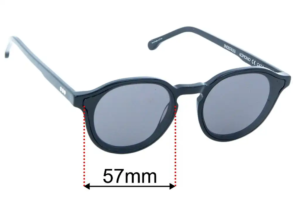 Sunglass Fix Ersatzgläser für Komono The Damien - 57mm Wide Sunglass Fix Ersatzgläser für Komono The Damien - 57mm Wide