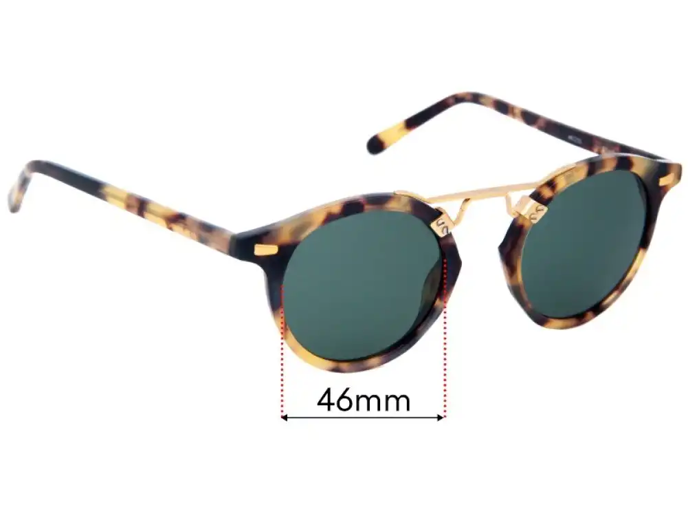 Sunglass Fix Ersatzgläser für Krewe St Louis - 46mm Wide Sunglass Fix Ersatzgläser für Krewe St Louis - 46mm Wide