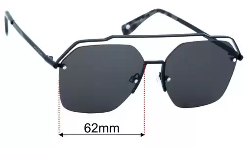 Sunglass Fix Ersatzgläser für Prive Revaux The One - 62mm Wide Prive Revaux The One Ersatzlinsen 62mm wide