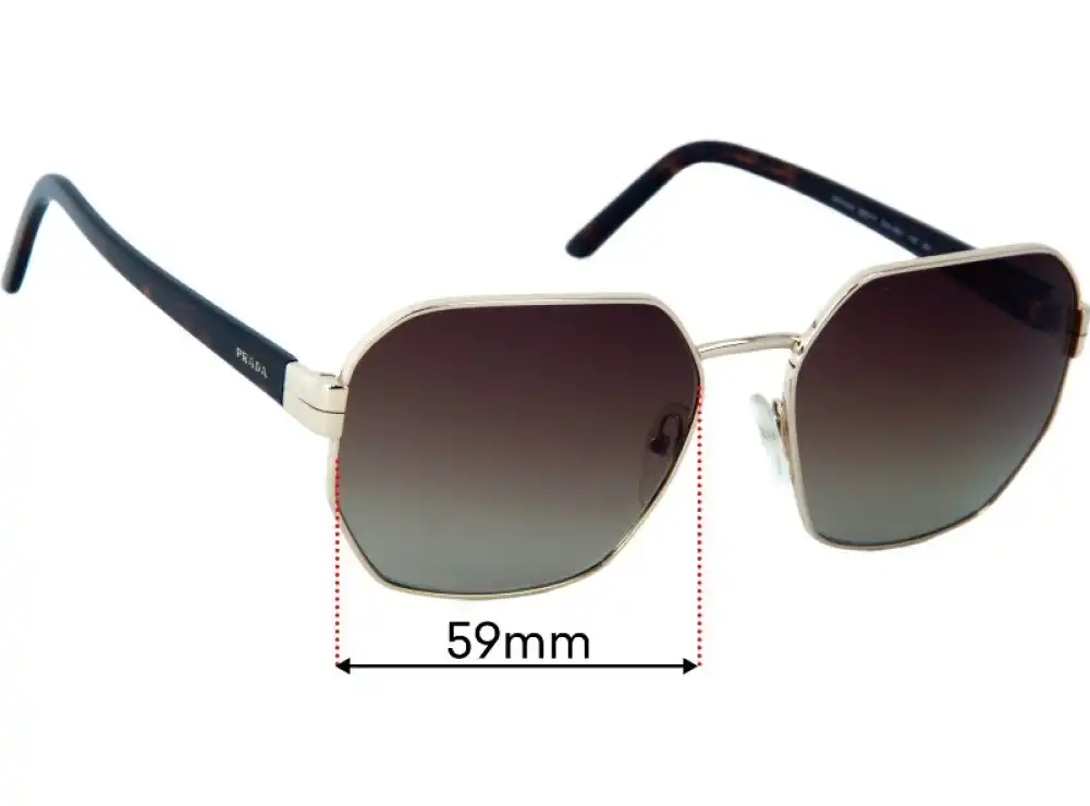 Sunglass Fix Ersatzgläser für Prada SPR 54X - 59mm Wide Sunglass Fix Ersatzgläser für Prada SPR 54X - 59mm Wide