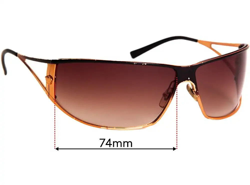 Sunglass Fix Ersatzgläser für Versace MOD 2040 - 74mm Wide Sunglass Fix Ersatzgläser für Versace MOD 2040 - 74mm Wide