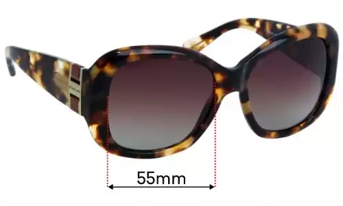 Sunglass Fix Ersatzgläser für Michael Kors MK2004Q Panama - 55mm Wide Michael Kors MK2004Q Panama Ersatzlinsen 55mm wide
