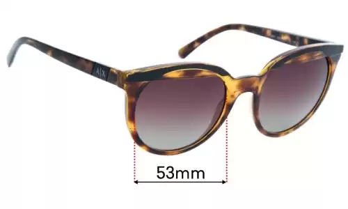 Sunglass Fix Ersatzgläser für Armani Exchange AX 4086S - 53mm Wide Sunglass Fix Ersatzgläser für Armani Exchange AX 4086S - 53mm Wide