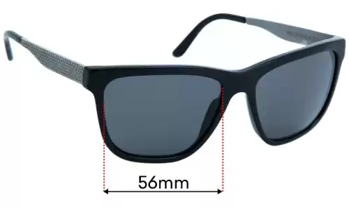 Sunglass Fix Ersatzgläser für Burberry Unknown Model - 56mm Wide Burberry Unknown Model Ersatzlinsen 56mm wide