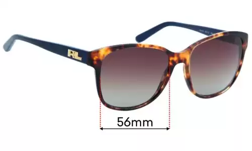 Sunglass Fix Ersatzgläser für Polo RL 8123 - 56mm Wide Polo RL 8123 Ersatzlinsen 56mm wide