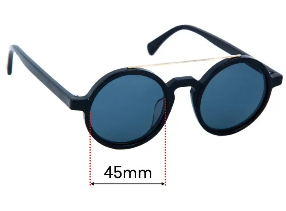 Sunglass Fix Ersatzgläser für AM Eyewear Shanghai Tang Retro Chinese Round - 45mm Wide Sunglass Fix Ersatzgläser für AM Eyewear Shanghai Tang Retro Chinese Round - 45mm Wide