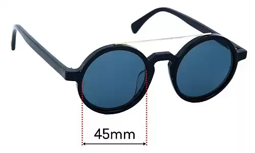 Sunglass Fix Ersatzgläser für AM Eyewear Shanghai Tang Retro Chinese Round - 45mm Wide Sunglass Fix Ersatzgläser für AM Eyewear Shanghai Tang Retro Chinese Round - 45mm Wide