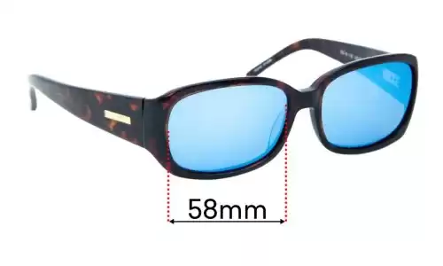 Sunglass Fix Ersatzgläser für Bill Bass Saffron - 58mm Wide Bill Bass Saffron Ersatzlinsen 58mm wide