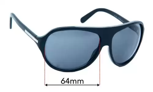 Sunglass Fix Ersatzgläser für Burberry B 4003 - 64mm Wide Burberry B 4003 Ersatzlinsen 64mm wide