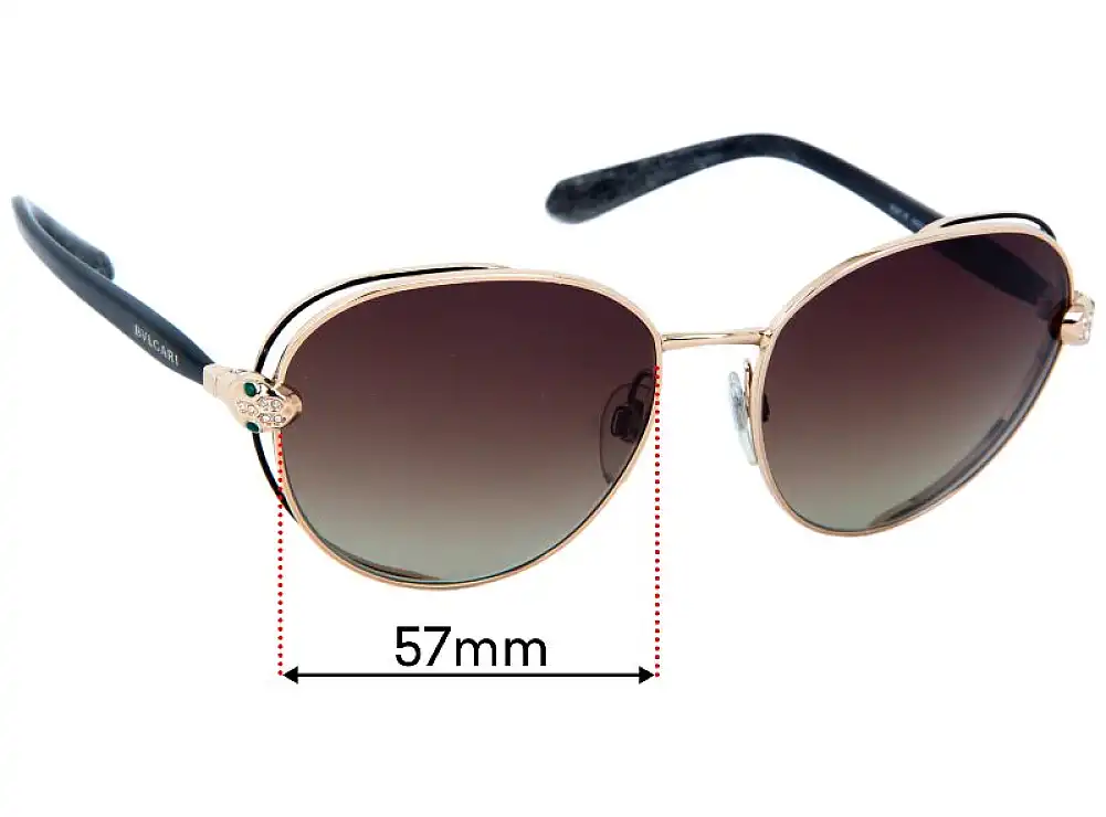 Sunglass Fix Ersatzgläser für Bvlgari 6087-B - 57mm Wide Sunglass Fix Ersatzgläser für Bvlgari 6087-B - 57mm Wide