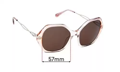 Sunglass Fix Ersatzgläser für Coach HC8315 - 57mm Wide Coach HC8315 Ersatzlinsen 57mm wide