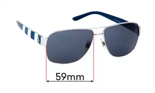 Sunglass Fix Ersatzgläser für Ralph Lauren PH 3085 - 59mm Wide Ralph Lauren PH 3085 Ersatzlinsen 59mm wide