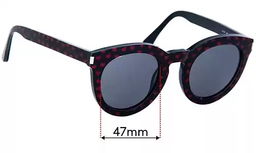Sunglass Fix Ersatzgläser für Saint Laurent SL 102 - 47mm Wide Sunglass Fix Ersatzgläser für Saint Laurent SL 102 - 47mm Wide