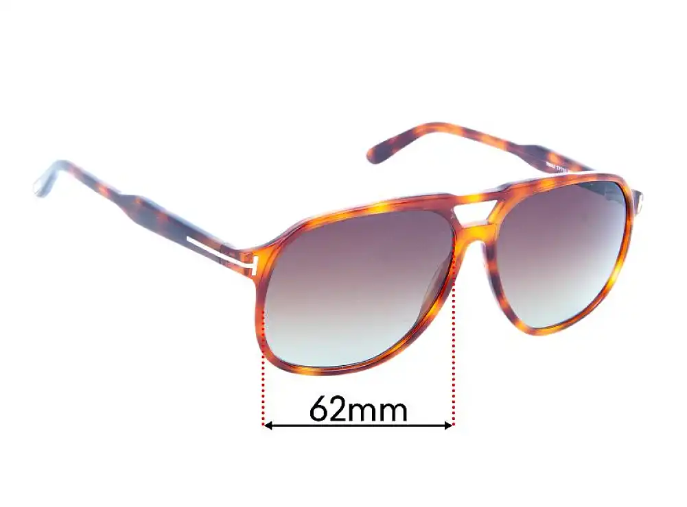 Sunglass Fix Ersatzgläser für Tom Ford Raoul TF753 - 62mm Wide Sunglass Fix Ersatzgläser für Tom Ford Raoul TF753 - 62mm Wide