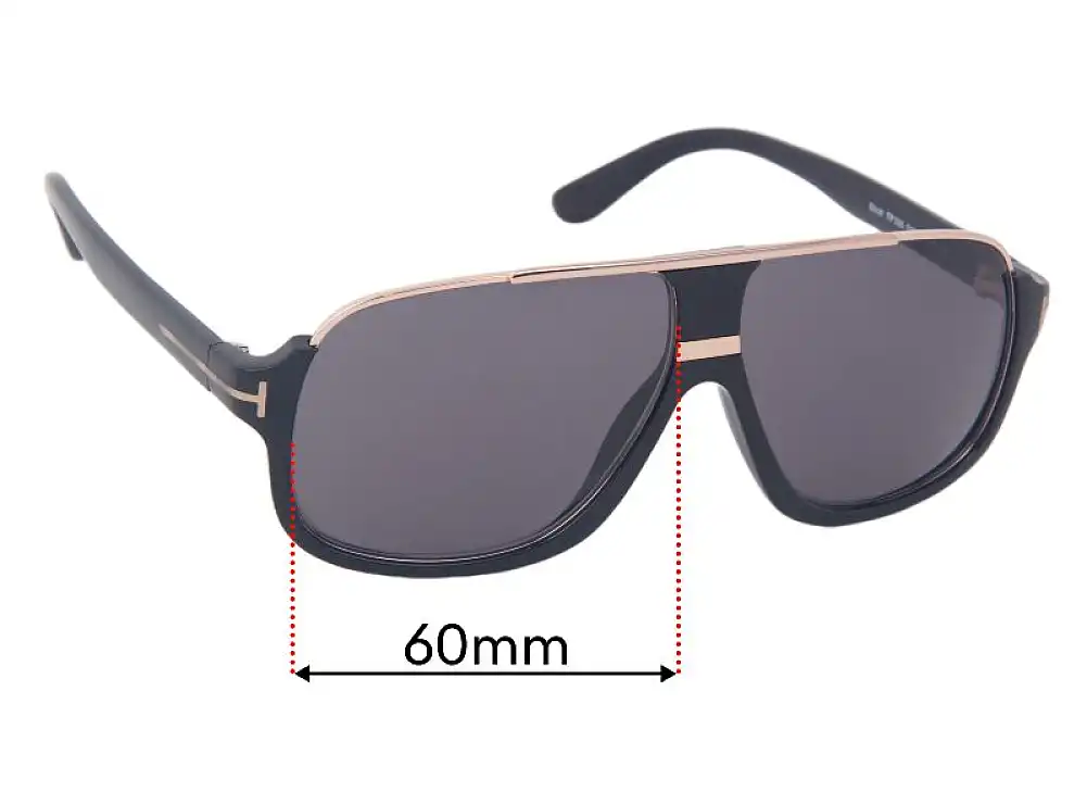 Sunglass Fix Ersatzgläser für Tom Ford Eliott TF335 - 60mm Wide Sunglass Fix Ersatzgläser für Tom Ford Eliott TF335 - 60mm Wide