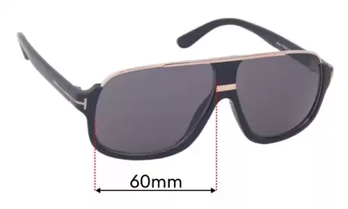 Sunglass Fix Ersatzgläser für Tom Ford Eliott TF335 - 60mm Wide Sunglass Fix Ersatzgläser für Tom Ford Eliott TF335 - 60mm Wide