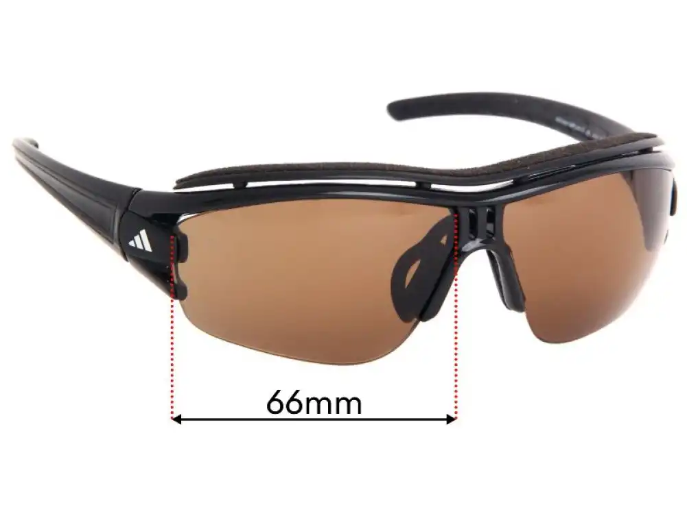 Sunglass Fix Ersatzgläser für Adidas A198 Evil Eye Halfrim Pro S - 66mm Wide Sunglass Fix Ersatzgläser für Adidas A198 Evil Eye Halfrim Pro S - 66mm Wide
