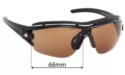 Sunglass Fix Ersatzgläser für Adidas A198 Evil Eye Halfrim Pro S - 66mm Wide Adidas A198 Evil Eye Halfrim Pro S Ersatzlinsen 66mm wide