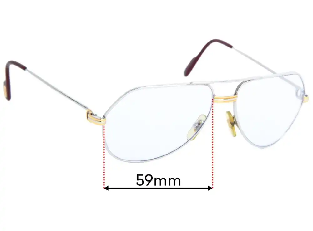 Sunglass Fix Ersatzgläser für Cartier Vendome Louis - 59mm Wide Sunglass Fix Ersatzgläser für Cartier Vendome Louis - 59mm Wide