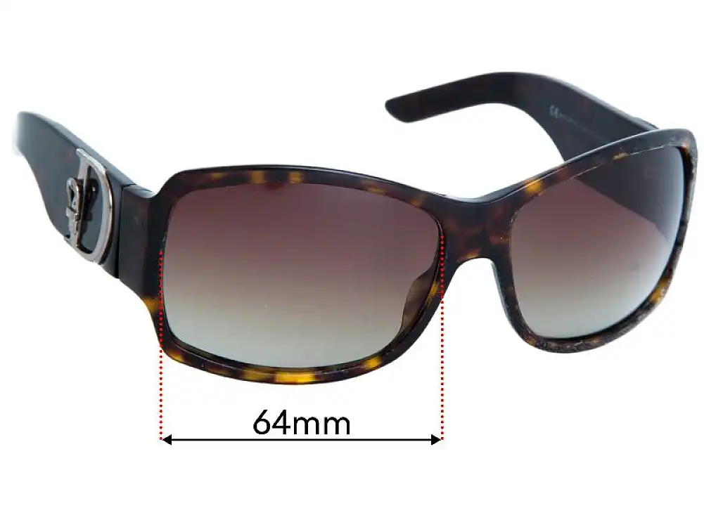 Sunglass Fix Ersatzgläser für Christian Dior Cottage 1 - 64mm Wide Sunglass Fix Ersatzgläser für Christian Dior Cottage 1 - 64mm Wide