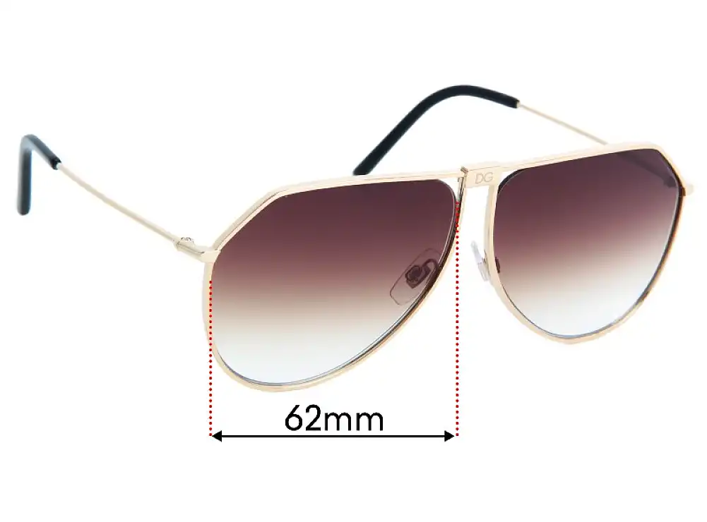 Sunglass Fix Ersatzgläser für Dolce & Gabbana DG2248 - 62mm Wide Sunglass Fix Ersatzgläser für Dolce & Gabbana DG2248 - 62mm Wide