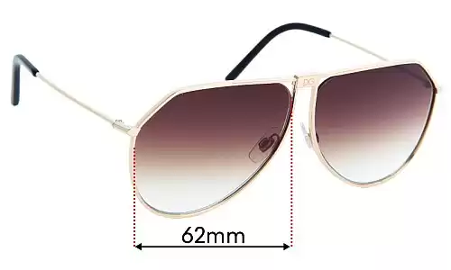 Sunglass Fix Ersatzgläser für Dolce & Gabbana DG2248 - 62mm Wide Dolce & Gabbana DG2248 Ersatzlinsen 62mm wide