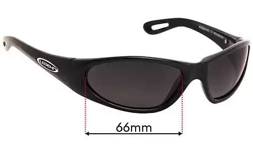 Sunglass Fix Ersatzgläser für Legend Wishbone - 66mm Wide Legend Wishbone Ersatzlinsen 66mm wide