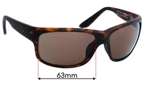 Maui Jim MJ815 Southern Cross Replacement Lenses - 63mm Sunglass Fix Replacement Lenses for Maui Jim MJ815 Southern Cross - 63mm wide